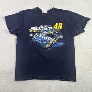 VTG Winner's Circle Nascar Jimmie Johnson Blue SS Graphic Shirt Men's LG